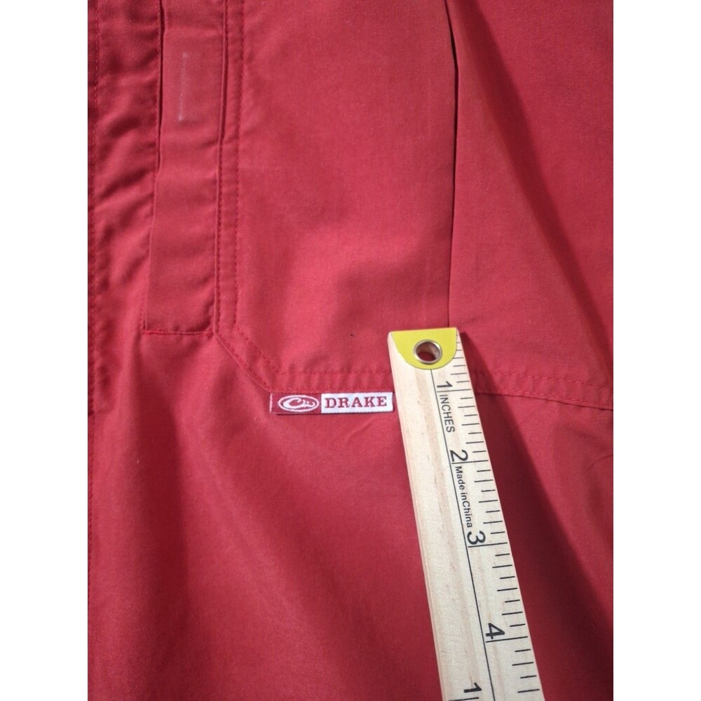 Ole Miss Shirt Men L Red Drake Waterfowl Fishing Vented Short Sleeve Football - Picture 6 of 11